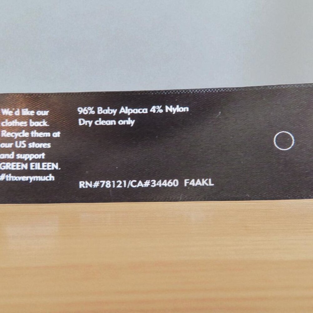 Eileen Fisher (The Fisher Project) Peruvian Baby Alpaca Scarf/Wrap w/Fringe, EUC - Picture 9 of 9